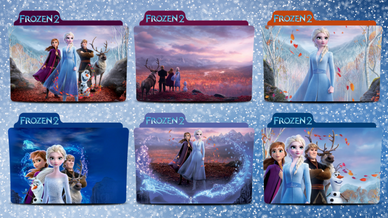 6 Fascinating Frozen II Movie Folder Icons .Ico & .PNG Files