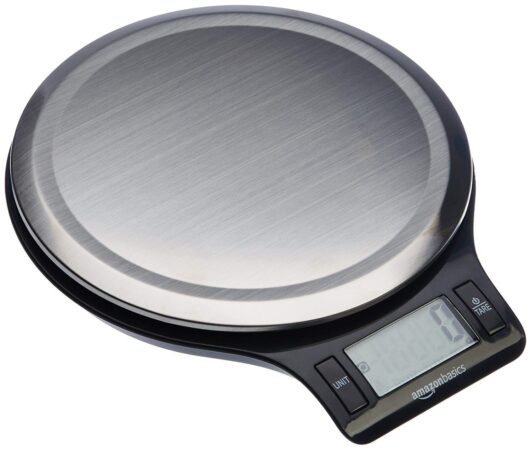 2. AmazonBasics Stainless Steel Kitchen Weigh Scale